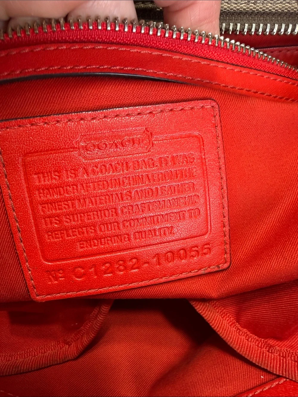 Coach 2012 Y2K Monogram Orange/Tan Crossbody Bag (Fair)